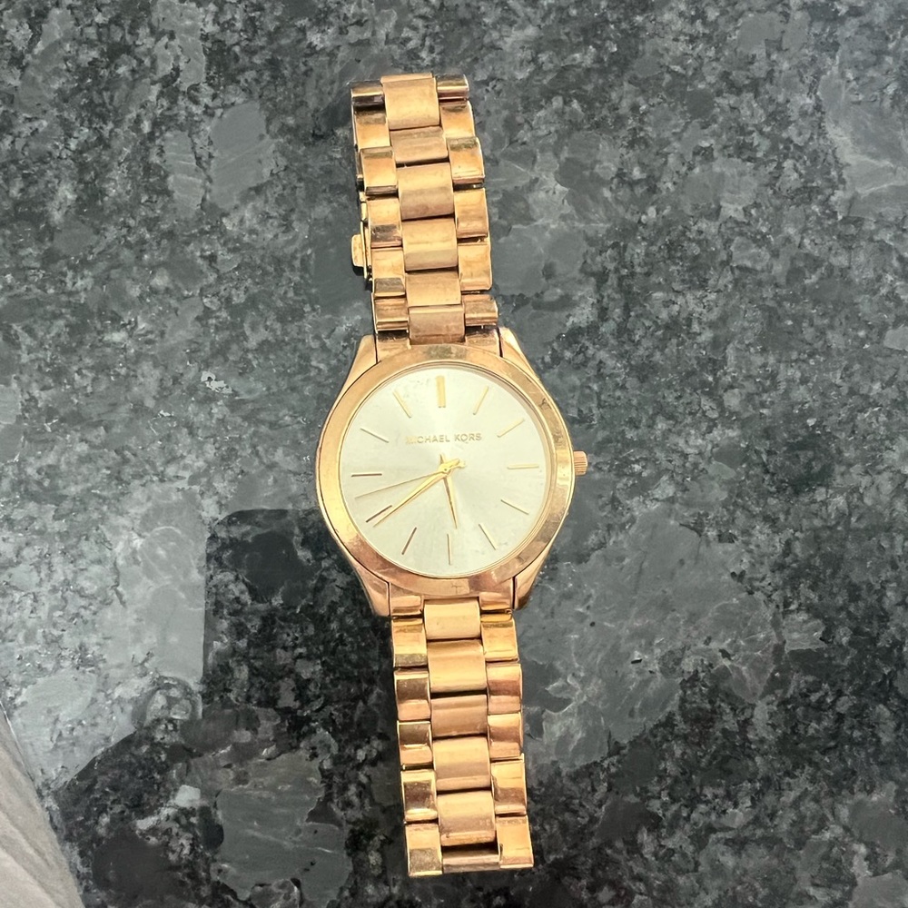 Women’s Large Face Michael Koran gold watch